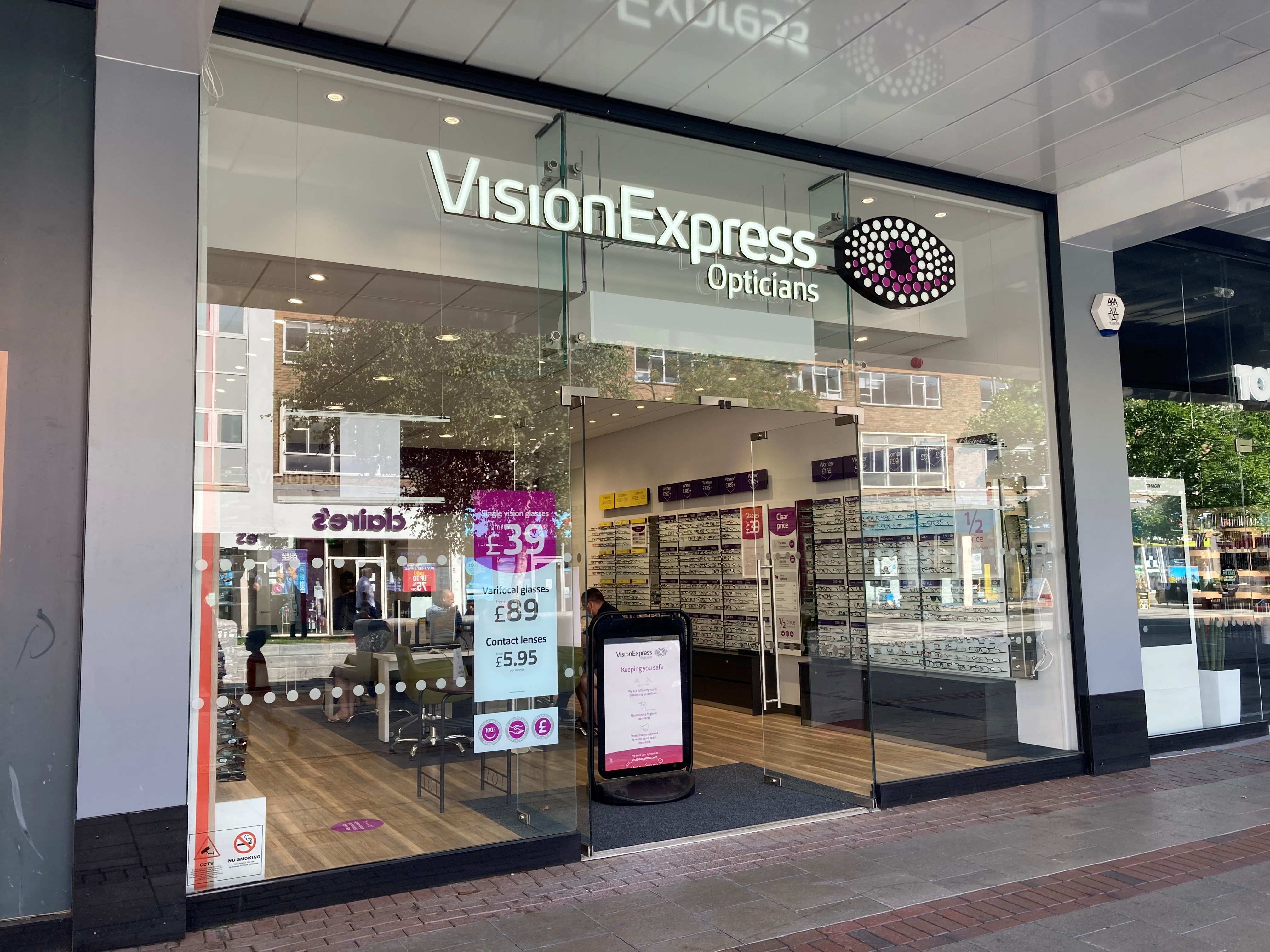Vision Express have moved