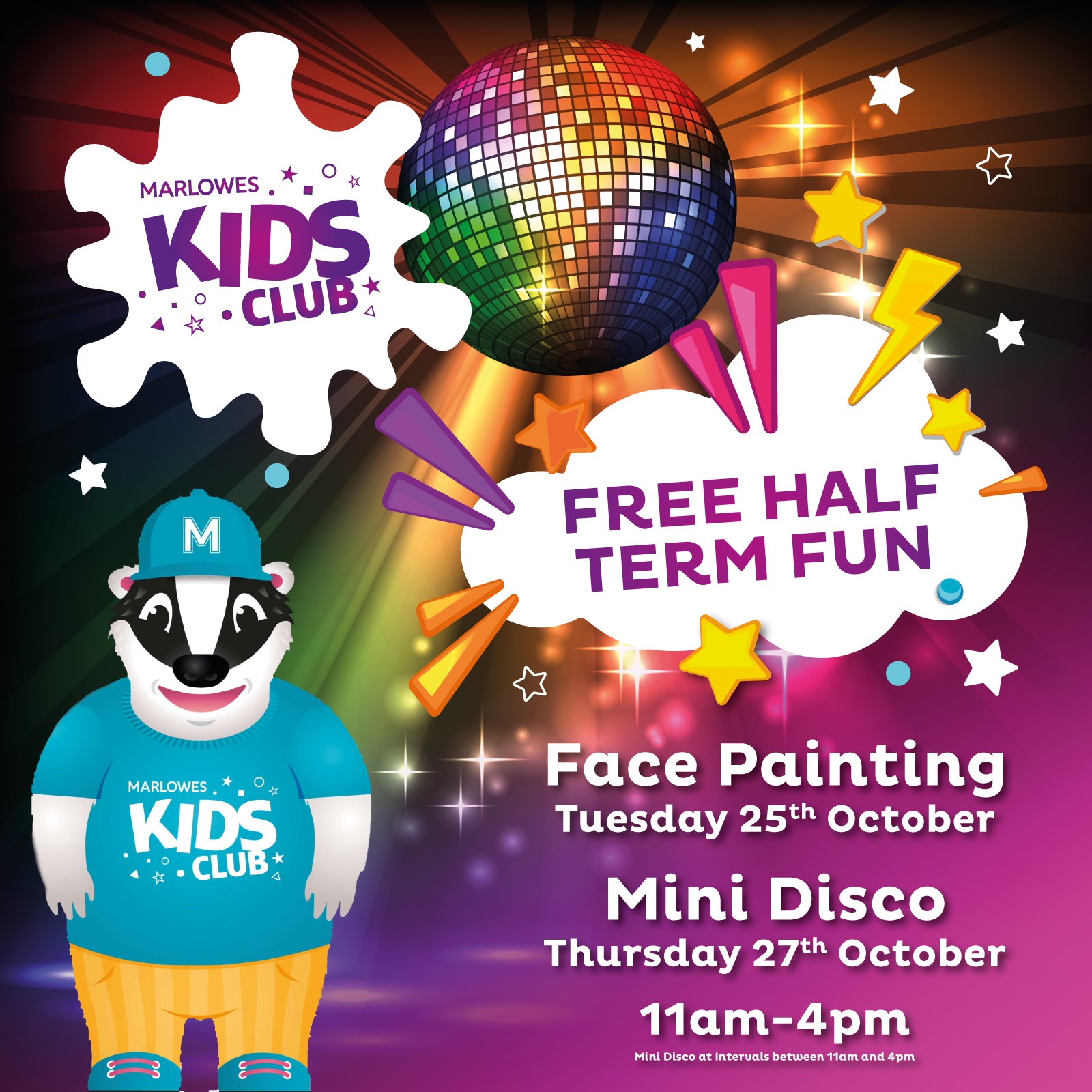 FREE Half-Term Fun Here At The Marlowes!  🎨🕺
