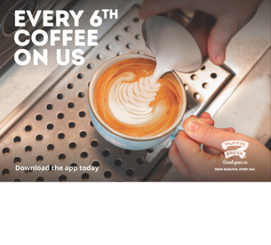 Every 6th Coffee Free at Muffin Break