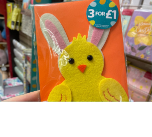 Easter cards 3 for £1 at Clinton's
