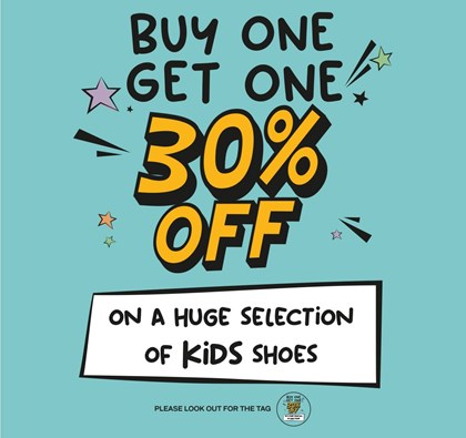 Buy One Get One 30% off at Deichmann