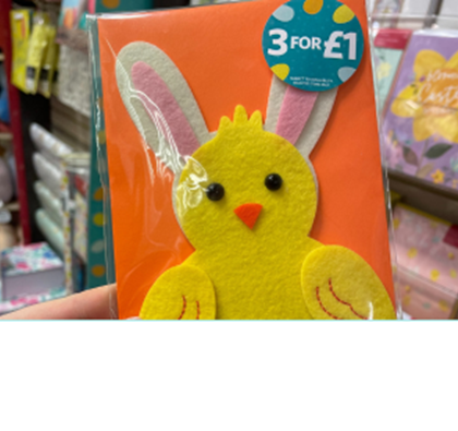 Easter cards 3 for £1 at Clinton's