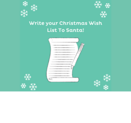 Write Your Christmas Wish List To Santa!